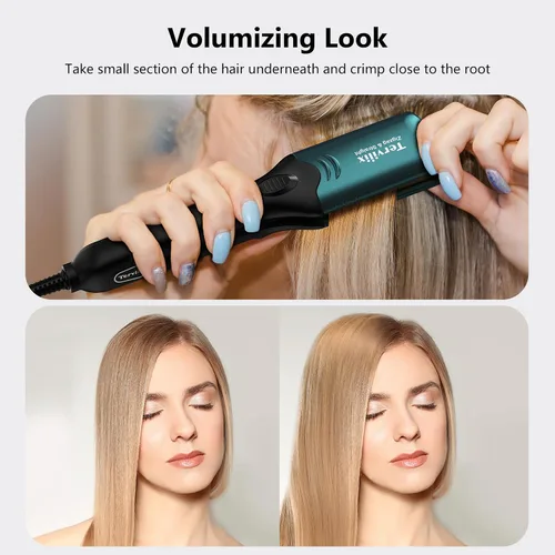 Vista 3 de Terviiix Plancha de Pelo con 4 Placas Intercambiables, Plancha para Rizar con Queratina y Aceite de Argán para Mujeres, Plancha Voluminizadora