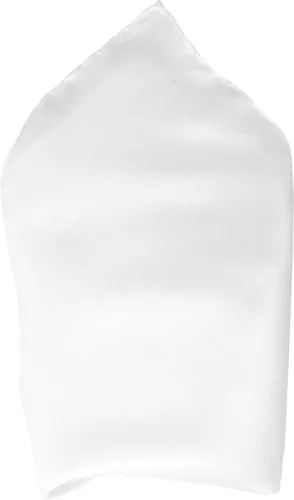 Vista 3 de Royal Silk Pañuelo cuadrado de bolsillo de seda blanca enrollado a mano de lujo de 17" cuadrado desde 1978-100% seda, Blanco