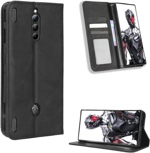 Vista 40 de Funda para BLU Bold N2, funda de piel sintética para BLU Bold N2, funda para BLU Bold N2 5G N0050UU Funda de piel sintética negra Negro