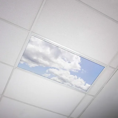Vista 13 de Cubierta de luz fluorescente para luces de techo de aula, nubes rosadas, inserto de película retroiluminada de alta calidad 2 x 4