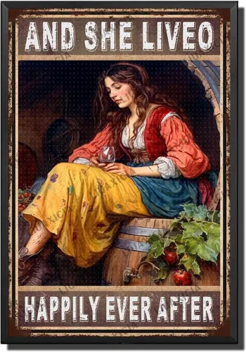 Vista 31 de LIUAXICIA Letreros de estaño vintage de metal retro Una chica que realmente amaba la jardinería Elegantes letreros de metal de estaño para cocina