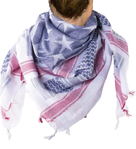 Vista 6 de Mato & Hash Estrellas y rayas militares Shemagh Tactical 100% algodón bufanda cabeza Wrap