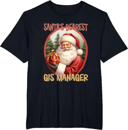 Vista 29 de GIS Manager Christmas Holiday Love Xmas T-Shirt Negro