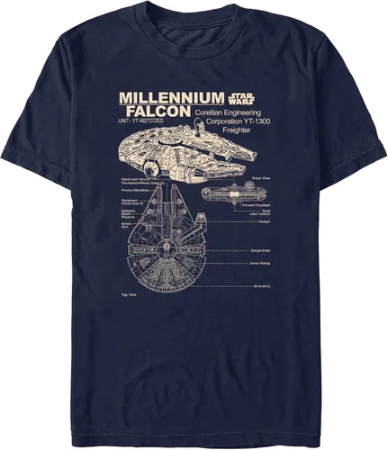 Vista 8 de STAR WARS Camiseta A New Hope Corellian Freighter para hombre Carbón