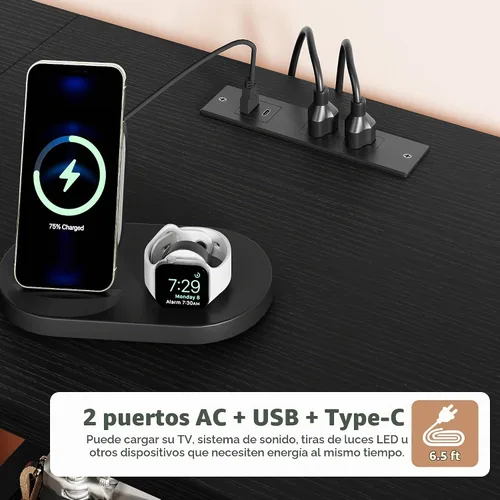 Vista 4 de Soporte de TV para televisores de hasta 55 pulgadas, consola Negro