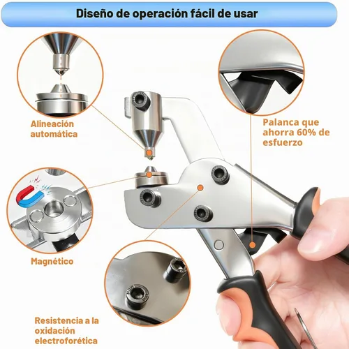 Vista 3 de Snap Fastener Tool Kit, 100 Sets Boat Cover Snaps with Snap Setter Tool