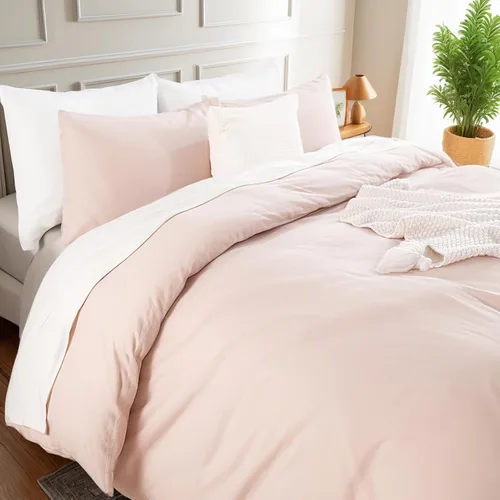 Vista 88 de NEXHOME PRO Funda de edredón Twin XL 100% algodón lavado, transpirable, duradera, texturizada, similar al lino, juego de ropa de cama para el hogar