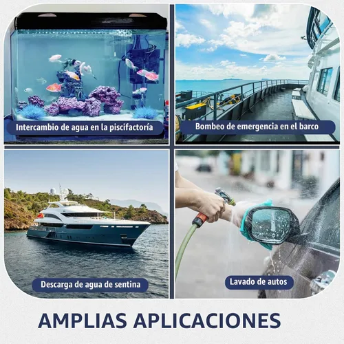 Vista 7 de WASSERMANN Bomba de sentina de 2000 GPH de 12 V, bombas de agua de sentina sumergibles marinas de servicio pesado para barcos con cable