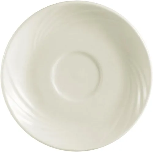 Vista 3 de CAC China CRO-36 Corona - Plato de porcelana súper blanco de 4 pulgadas, caja de 36 super blanco; blanco brillante