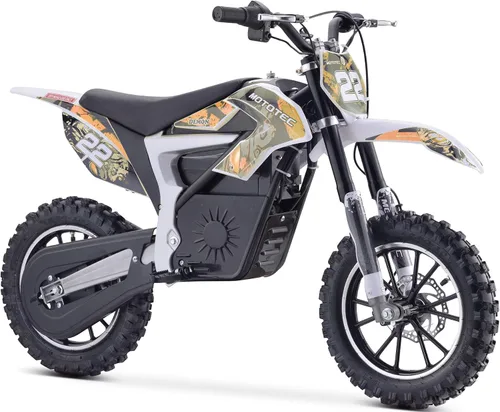 Vista 7 de MotoTec Demon - Motocicleta de motocross de gas para niños de 50 cc y 2 tiempos Blanco