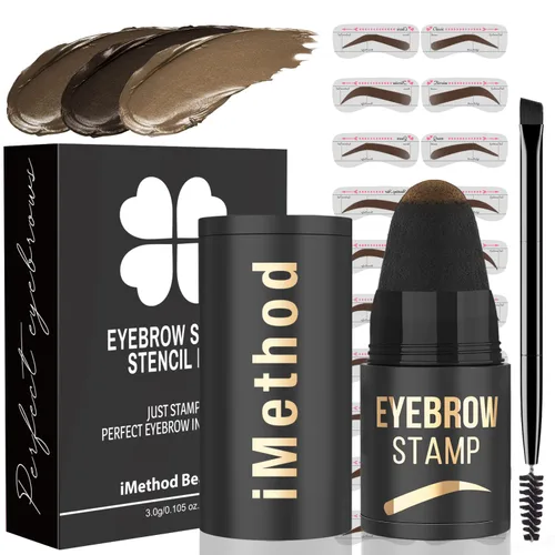Vista 8 de iMethod - Kit para delineado de cejas, con sellos y plantillas de cejas, para dar forma a las cejas perfectas, kit de modelado de cejas, de larga