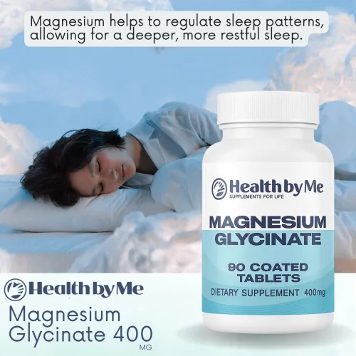 Vista 4 de Glicinato de magnesio 400 mg – 180 cápsulas Apoyo para dormir, músculos y corazón Vegano, suplementos de magnesio para hombres y mujeres, sin