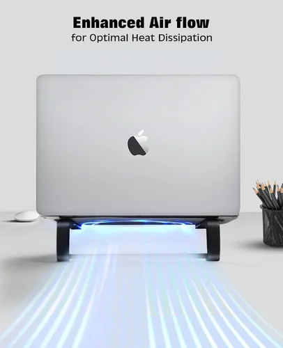 Vista 6 de Thibault - Soporte de aluminio para laptop para escritorio - Diseño ergonómico de enfriamiento - Compatible con MacBook Air