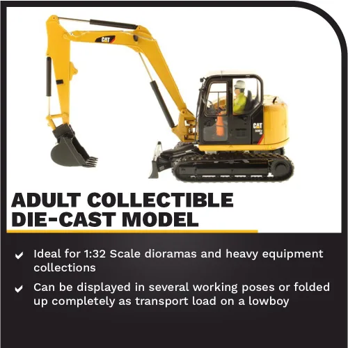 Vista 3 de Mini excavadora hidráulica Caterpillar 308E2 CR SB - Serie High Line de Diecast Masters - 85239