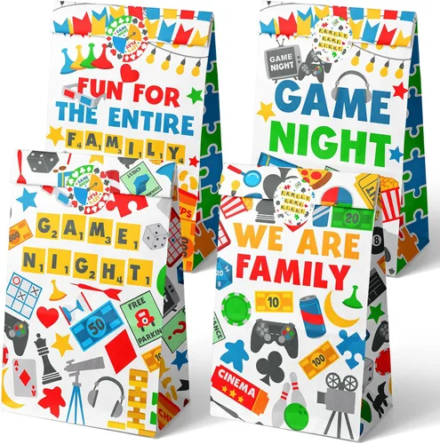 Vista 8 de OuteGo 24 bolsas de regalo de fiesta de béisbol con pegatinas - Bolsas de golosinas y regalos de fiesta para fiestas de cumpleaños de niños