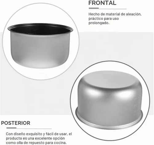 Vista 8 de Yardwe Olla arrocera de 5.5 tazas olla interior antiadherente de repuesto compatible con aroma cuco accesorios de cocina eléctrica de 3 litros