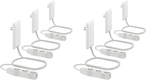 Vista 30 de LIDER LWE3-315-BK - Extensor de toma de corriente de cara plana con 3 receptáculos, enchufe de pared ultrafino, regleta de alimentación con cable