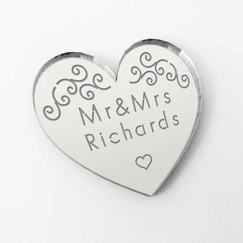 Vista 2 de Regalos de boda personalizados Mr & Mrs 50 piezas de texto de burbujas de boda, recuerdos de amor, corazón, decoración de boda, pequeños mini