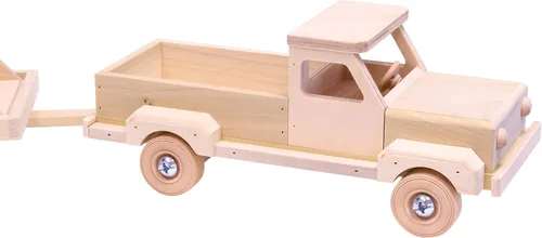 Vista 6 de Camión de madera y remolque plano con juego de skidloader