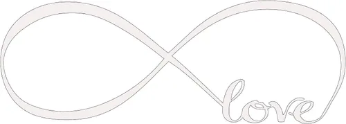 Vista 14 de Símbolo de infinito con la palabra Love