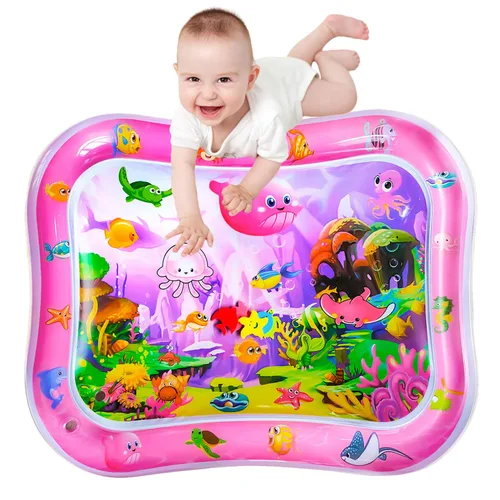Vista 10 de ZHUYNXIR Alfombras de juego acuáticas para la hora del estómago, alfombrillas para la hora del estómago, alfombrilla de agua para bebé para niños