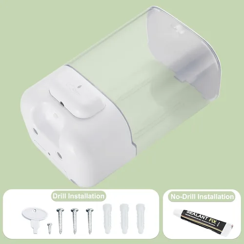 Vista 8 de Dispensador manual de jabón de manos para montaje en pared: dispensador de jabón líquido de 33.8 oz para contenedores de gel de cocina - Baño