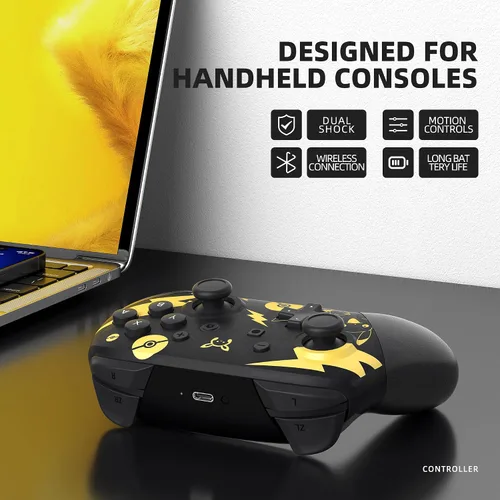 Vista 4 de Switch Pro Controller, Wireless Switch Controllers with Carrying Storage Case, Upgraded Gamepad Switch Remote Replacement for Switch Controller