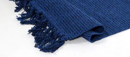 Vista 3 de Alfombra de algodón reversible para cuarto de servicio, alfombra de trapo. Alfombra tejida a mano Chindi para cocina, baño, dormitorio, dormitorio