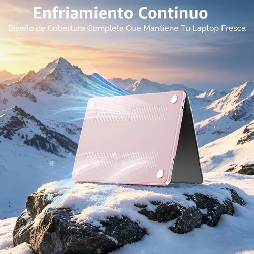 Vista 7 de MOSISO Compatible con MacBook Neo Case 13 pulgadas 2026 A3404 A18 Pro Chip Rubor