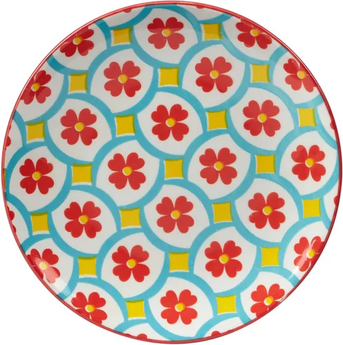 Vista 7 de Certified International Damask Floral - Platos de canapé/almuerzo de 6 pulgadas, diseños surtidos, multicolor, grande, juego de 6