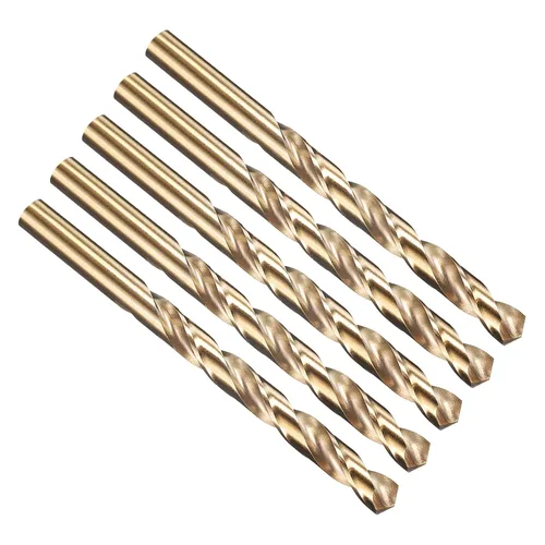 Vista 122 de PATIKIL Broca Jobber de 0.039 in, vástago recto M35 cobalto 5% acero de alta velocidad 135° acabado dorado para metal duro de acero inoxidable - 2