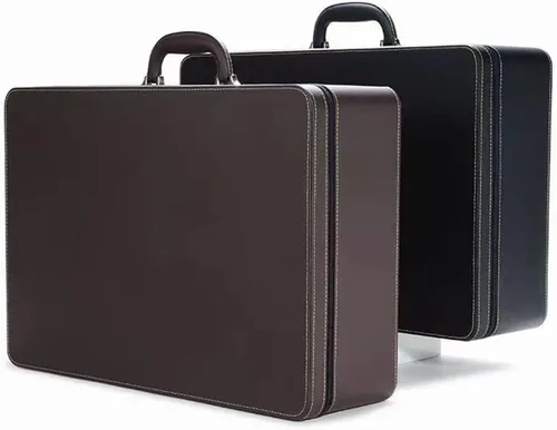 Vista 6 de Caja de Joyería Portátil Grande Organizador Comercial con Asa y Cremallera, Estuche de Accesorios de Piel Sintética con Bandejas, Regalo