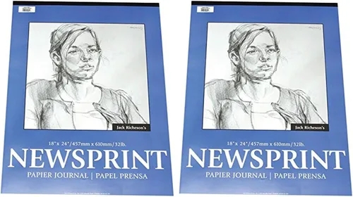 Vista 2 de Bloc de papel prensa Jack Richeson 457259 con 100 hojas, tamaño de 18 x 24 pulgadas.