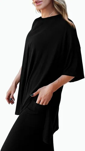 Vista 6 de PRETTYGARDEN Conjunto de dos piezas para mujer Negro