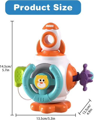 Vista 5 de Juguetes Sensoriales Montessori para Niños Pequeños de 1-3 - Actividades de Viaje Cubo de Tablero Ocupado - Regalos para Bebés de 6 9 12 18 Meses 1