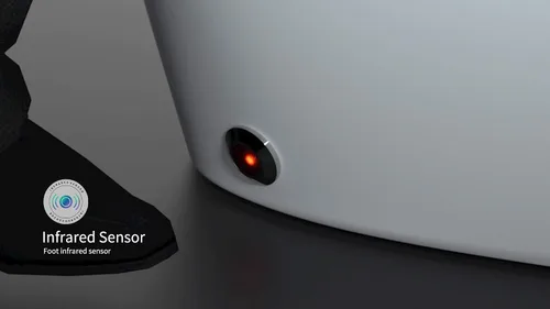 Vista 3 de EUROTO Inodoro de bidé inteligente, 1.28 GPF doble descarga, apertura y cierre automático, descarga automática, sensor de pie, asiento