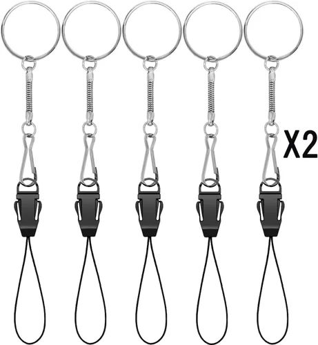 Vista 5 de YOUOWO 10 cordones desmontables con hebilla de plástico Ligero, para USB, teléfono, llaves, etc