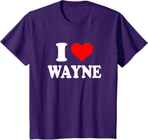 Vista 59 de Wayne - Camiseta I Heart Wayne - I Love Wayne, Negro, S