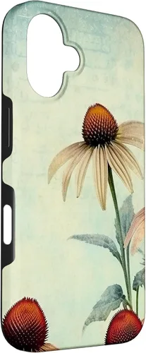 Vista 3 de iPhone 16 Vintage Coneflower Case