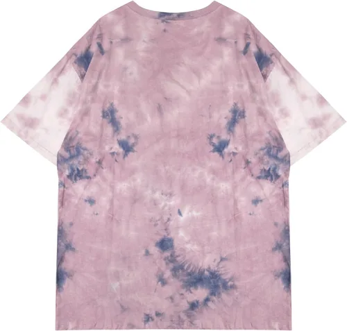 Vista 2 de Remidoo - Camiseta informal de manga corta para mujer, cuello redondo, corte amplio, con estampado de arcoíris