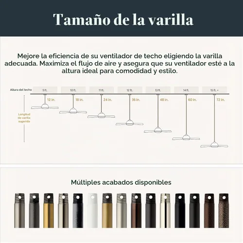 Vista 15 de Kichler Ventilador Basics Pro Premier de 52 pulgadas, negro satinado