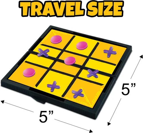 Vista 3 de Gamie juego de tablero magnético incluye 12 juegos de diversión retro – 5 pulgadas diseño compacto – en caja individual– enseña estrategia y enfoque