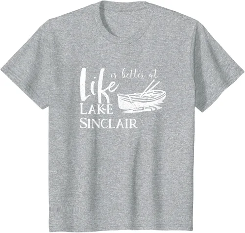 Vista 55 de Life is Better at Lake Sinclair Georgia Camiseta Negro
