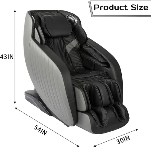 Vista 3 de PayLessHere Sillón de masaje de cuerpo completo, gravedad cero SL-Track reclinable elástico con altavoz Bluetooth 3D con terapia de calor integrado