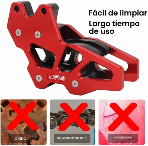 Vista 5 de AnXin Protector de guía de cadena de motocicleta CNC para CRF150F 2003-2009 2012-2017 CRF230F 2003-2017 2019 CRF250F 2019-2023 Dirt Pit Bike Rojo