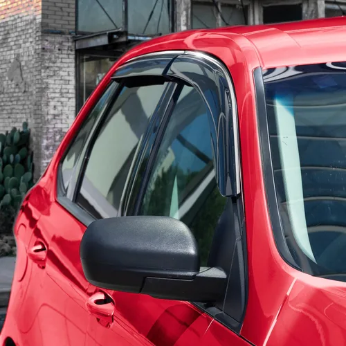 Vista 2 de Voron Glass - Cinta adhesiva de borde cromado, protectores de lluvia extra duraderos para Ford Edge 2015-2024, deflectores de ventana, viseras