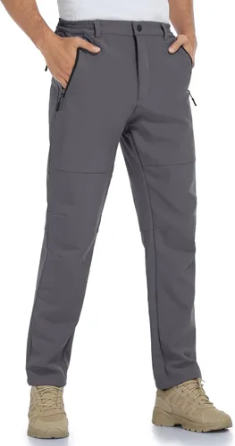 Vista 2 de Mens Snow Ski Waterproof Softshell Snowboard Pants Outdoor Hiking Fleece Lined
