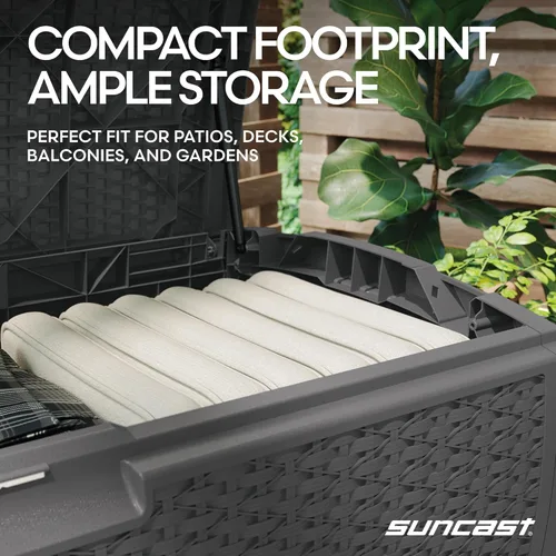 Vista 6 de Suncast DBW9936P - Cajón extra grande para terrazas de color gris oscuro