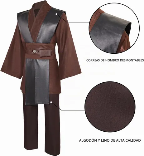 Vista 4 de Disfraz de túnica para hombre, disfraz de Halloween, cosplay, conjunto completo de bata Ankin (conjunto)