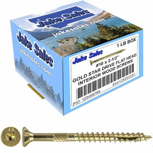 Vista 220 de 8 x 1 revestimiento exterior recubierto de bronce, tornillo de madera multiusos compatible con ACQ, cabeza plana Torx/Star Drive de 1 libra, 288
